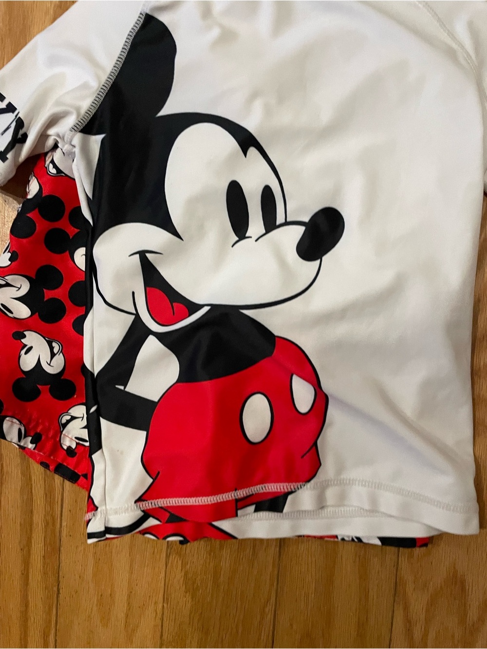 Disney Mickey Mouse White & Red toddler swim set
